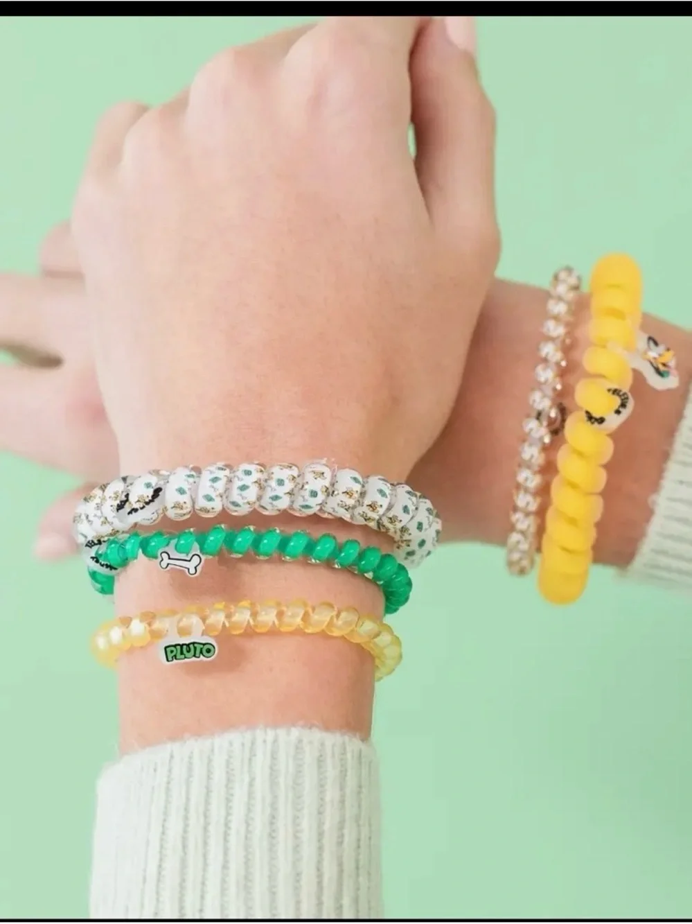 Disney x Teleties Yellow & Green Coil Hair Tie Set - Picture 5 of 5